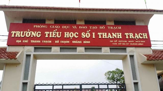  Trường Tiểu học số 1 Thanh Trạch, nơi cô H. công tác. Ảnh: V.L 