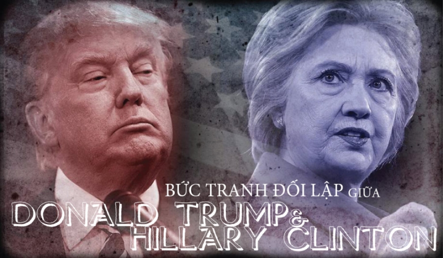 [Đồ họa] Khác nhau như nước với lửa giữa Trump và Clinton - 1