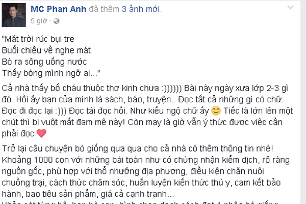  MC Phan Anh gây sốt với quyết định mới nhất của anh. 
