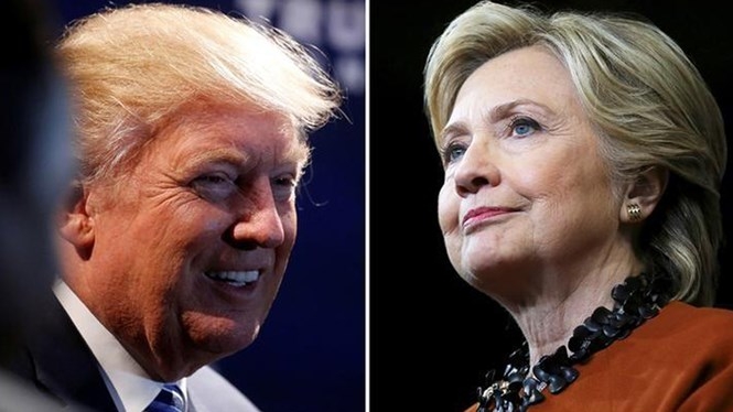 Bầu cử tổng thống Mỹ năm 2016 là cuộc đua tay đôi giữa ông Trump và bà Clinton /// Reuters