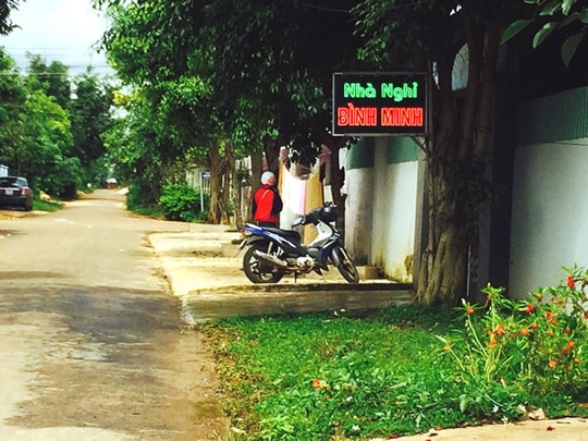  Nhà nghỉ Bình Minh - nơi xảy ra án mạng. 