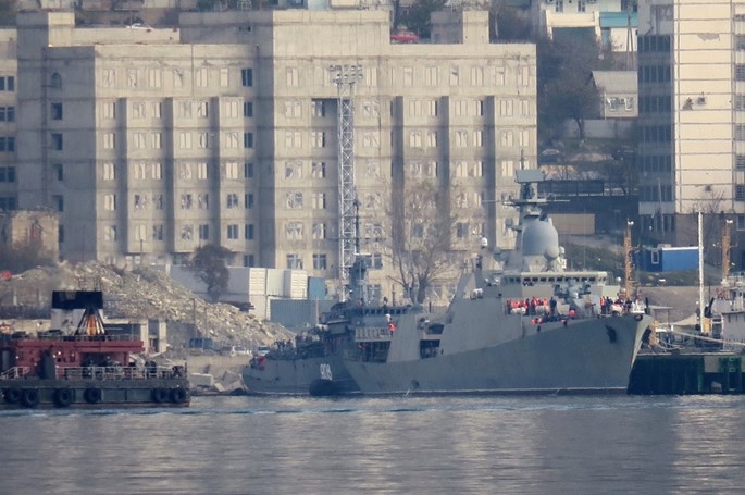 Hình ảnh chiến hạm Gepard Việt Nam thử nghiệm ở Novorossiysk - ảnh 2