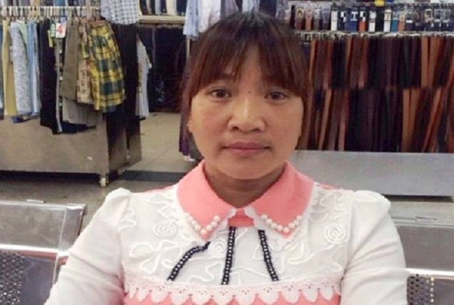 Bức ảnh chị Hà được vợ chồng anh Vũ ở Hà Nội chụp ở khi gặp chị ở Trung Quốc và đăng tải trên facebook  (Ảnh: Facebook)