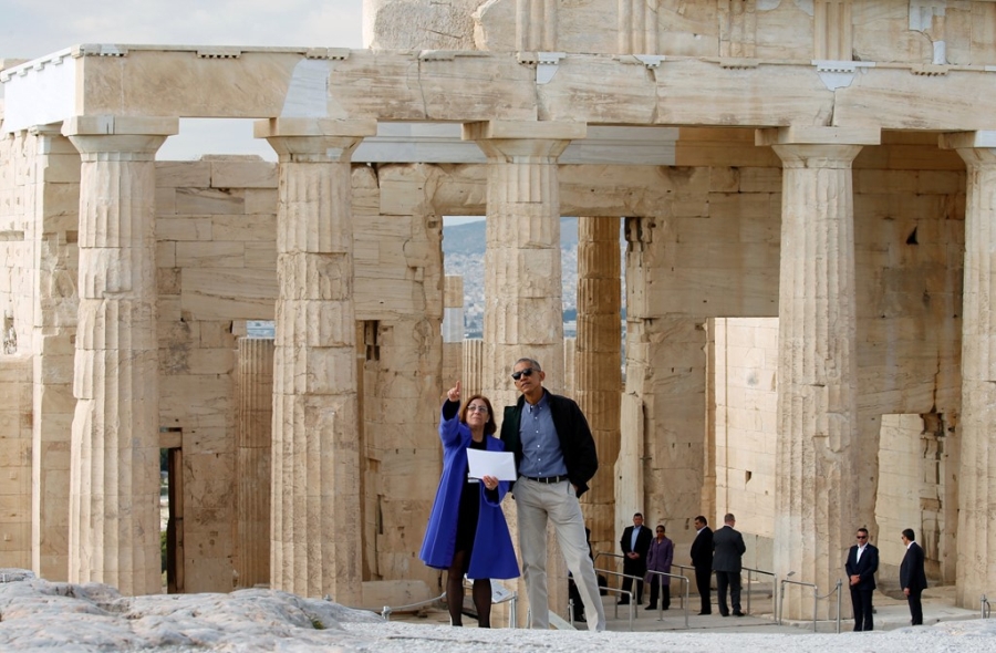 Obama den xu than thoai, thuc hien uoc mo tham den Parthenon hinh anh 2