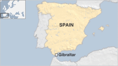 Vị trí Gibraltar. Đồ họa: BBC.