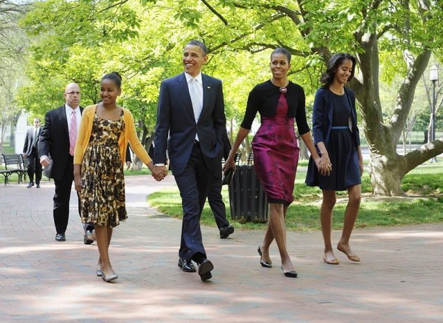  Gia đình Tổng thống Obama. (Ảnh: AFP) 
