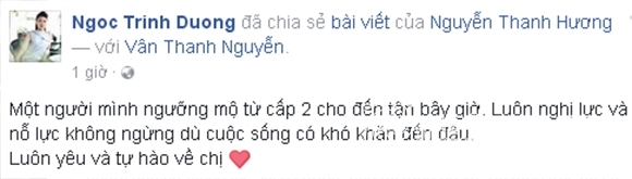 Sao Việt động viên Vân Hugo 2