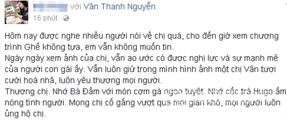 Vân hugo, vân hugo bị hỏng mắt, sao việt động viên vân hugo, MC Vân Hugo, Thanh Vân Hugo, sao việt