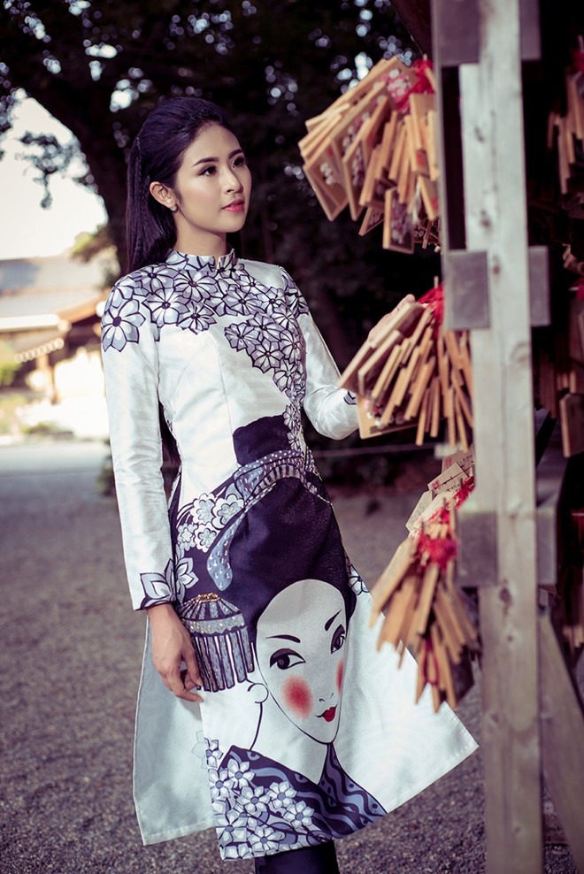 Hoa hau Ngoc Han chup anh ao dai tai Nhat Ban hinh anh 8