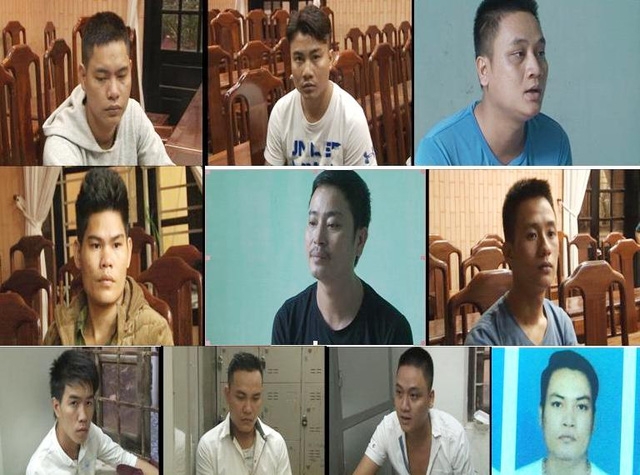  Nhóm 10 đối tượng bị cáo buộc dùng dao tự chế chém chết người đã bị công an TP Huế và công an tỉnh Thừa Thiên Huế phối hợp bắt giữ 