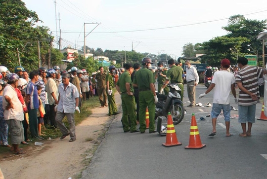 Hiện trường vụ tai nạn. Ảnh: L.Khánh