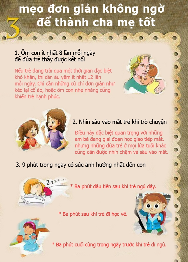 3 mẹo đơn giản không ngờ để thành cha mẹ tốt