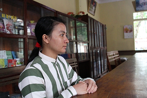 Một năm qua, phạm nhân Ngô Thị Hiền luôn dằn vặt, ân hận về hành vi phạm tội của mình.