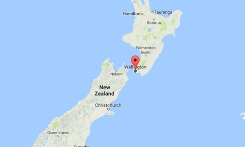 Vị trí thủ đô Wellington của New Zealand. Đồ họa: Google Maps