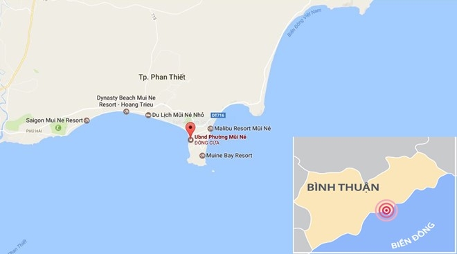 Phat hien thi the phu nu khong quan ao o bien Binh Thuan hinh anh 1