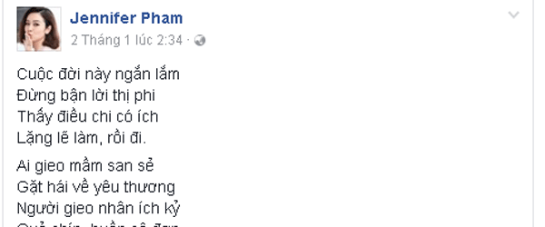Su khac nhau giua Thuy Tien va Hoa hau Jennifer Pham trong viec benh chong