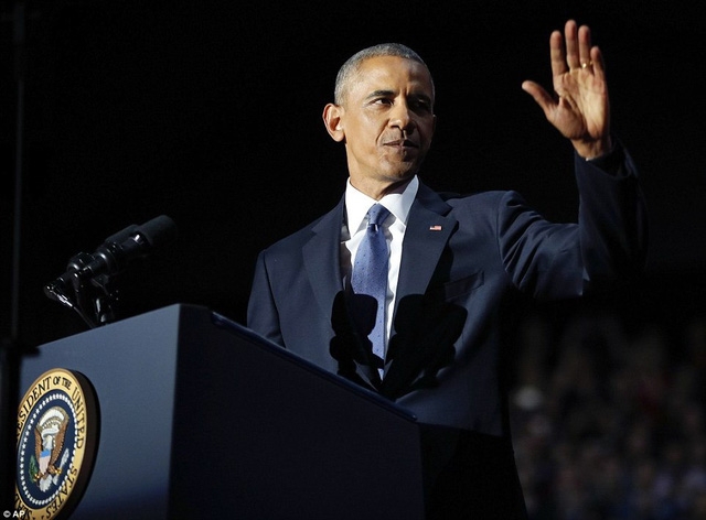 Trong bài phát biểu, Tổng thống Obama đã nhắc lại những thành tựu mà chính quyền của ông đã đạt được trong 8 năm qua, đồng thời kêu gọi đoàn kết dân tộc, gửi gắm đến giới trẻ thông điệp của niềm tin và hy vọng. (Ảnh: Getty)