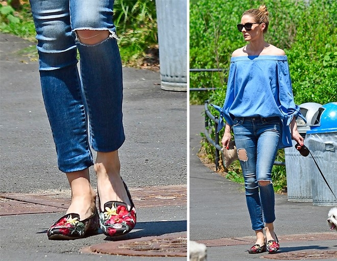 Doi giay bet theu hoa khien Olivia Palermo me man hinh anh 8