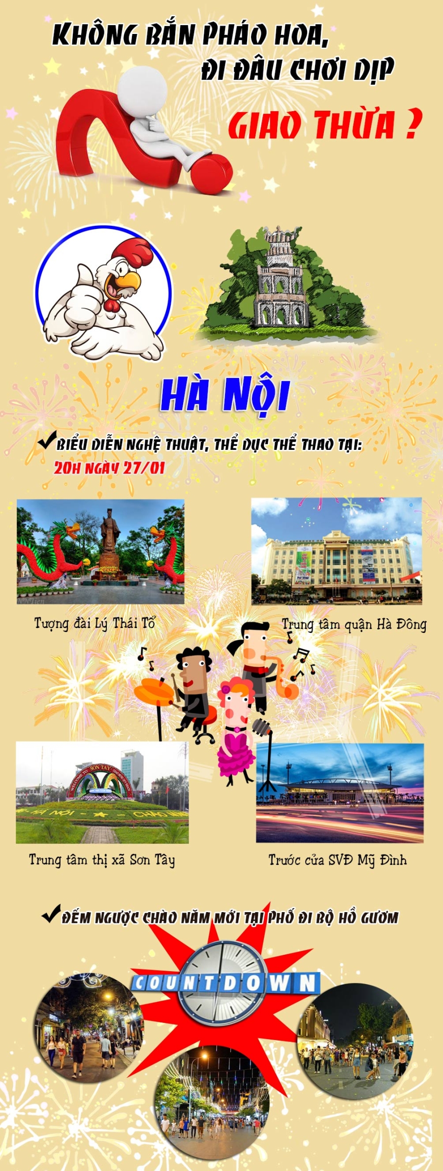 Infographic: Không bắn pháo hoa, đi chơi ở đâu dịp giao thừa? - 1