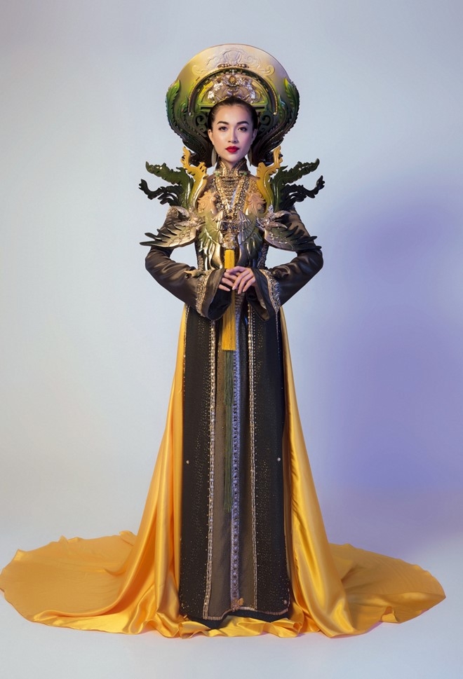 Trang phuc truyen thong la mat Le Hang mac o Miss Universe hinh anh 6