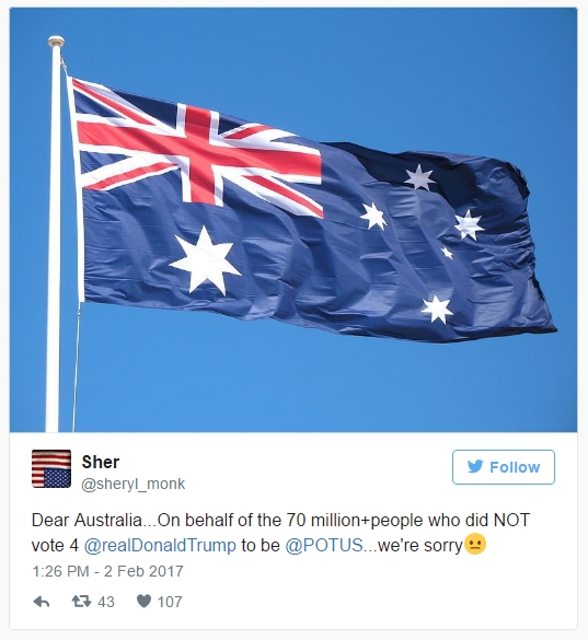 Dan My xin loi nguoi Australia thay Tong thong Trump hinh anh 1
