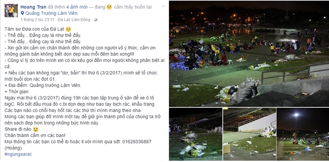 Phuot thu don sach rac o quang truong Lam Vien - Da Lat hinh anh 1