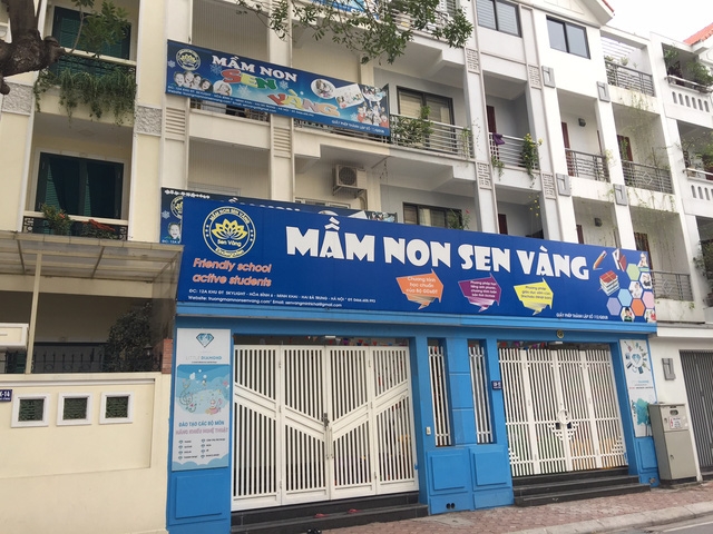 Nhóm lớp mầm non Sen Vàng tạm đóng cửa trong ngày 6/2 (ảnh: Mỹ Hà)