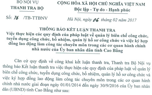 Kết quả hình ảnh cho Cao Bằng bổ nhiệm một số cán bộ quản lý không đủ tiêu chuẩn