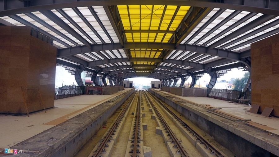 Bay dọc tuyến đường sắt trên cao đầu tiên sắp chạy thử hình ảnh 5 Bay doc tuyen duong sat tren cao dau tien sap chay thu hinh anh 5