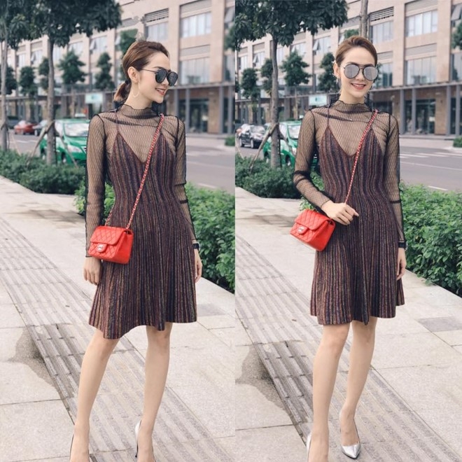Bi quyet mac ao luoi khong ho hang cua Minh Hang hinh anh 2