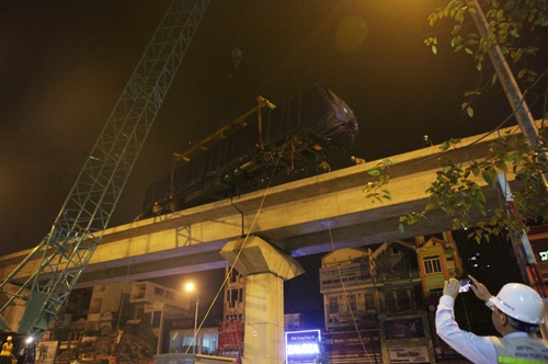 4 toa tàu Cát Linh- Hà Đông đã nối nhau ở đường sắt trên cao hình ảnh 11 4 toa tau cat linh- ha dong da noi nhau o duong sat tren cao hinh anh 11