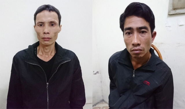  Đối tượng Cường (trái, biệt danh xệ lác) và Liên (phải) sát hại tài xế Phong. Ảnh TL 