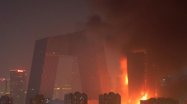 Vụ hỏa hoạn bắt đầu vào sáng sớm nay 25/2. (Ảnh: Getty) 