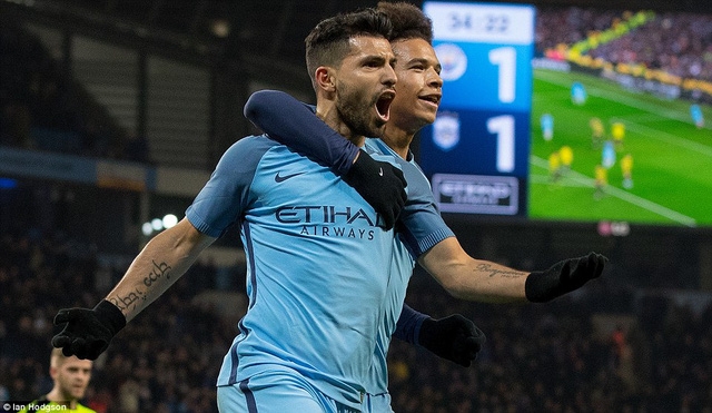  Aguero ghi bốn bàn trong hai trận gần nhất cho Man City 