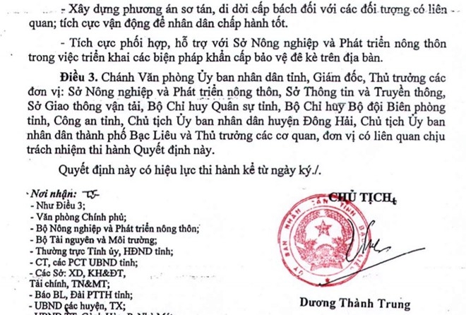 Bac Lieu cong bo lenh khan cap ve sat lo hinh anh 2
