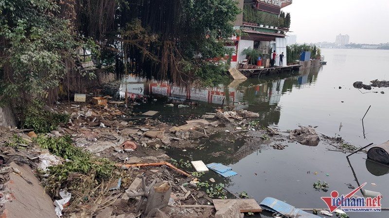 rác thải, hồ Tây, nhà nổi, di dời nhà nổi, Hà Nội