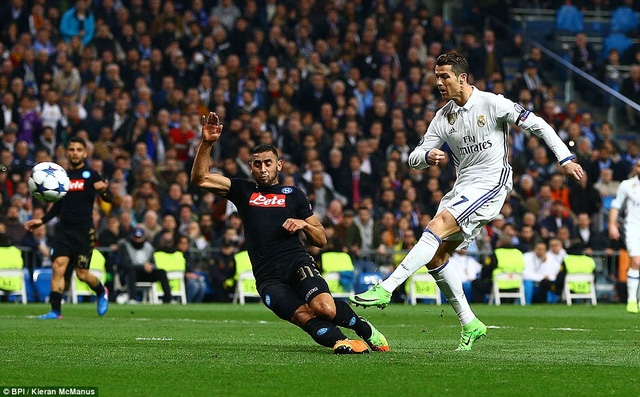  C.Ronaldo đã trải qua hơn 500 phút không ghi bàn tại Champions League 