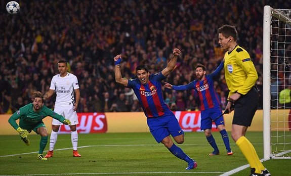 Neymar, Suarez, Messi, Barca, PSG, Champions League