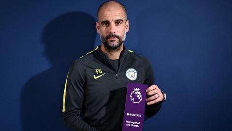 Guardiola, Kane và Hazard giành các giải thưởng Ngoại hạng Anh tháng 2