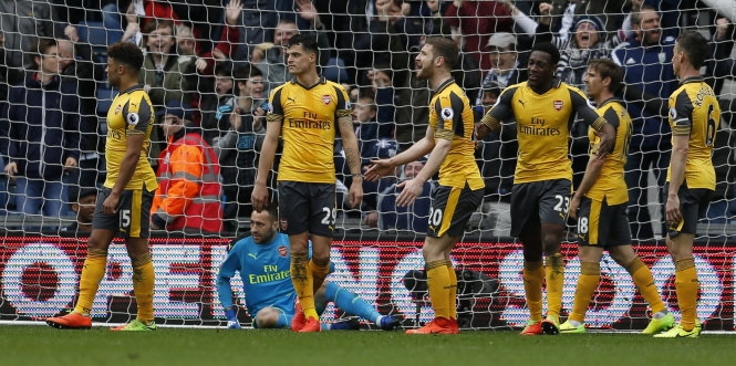 ​Arsenal thảm bại trước West Brom