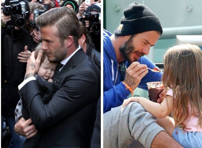 Khoanh khac David Beckham nam tay con gai 'gay bao' mang hinh anh 6
