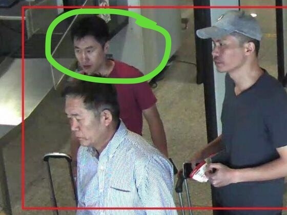  Nghi phạm Hang Song Hac (khoanh tròn) lấy tên gọi là Chang, bị nghi là một trong bốn chủ mưu vụ sát hại công dân Triều Tiên. (Ảnh: CNA) 
