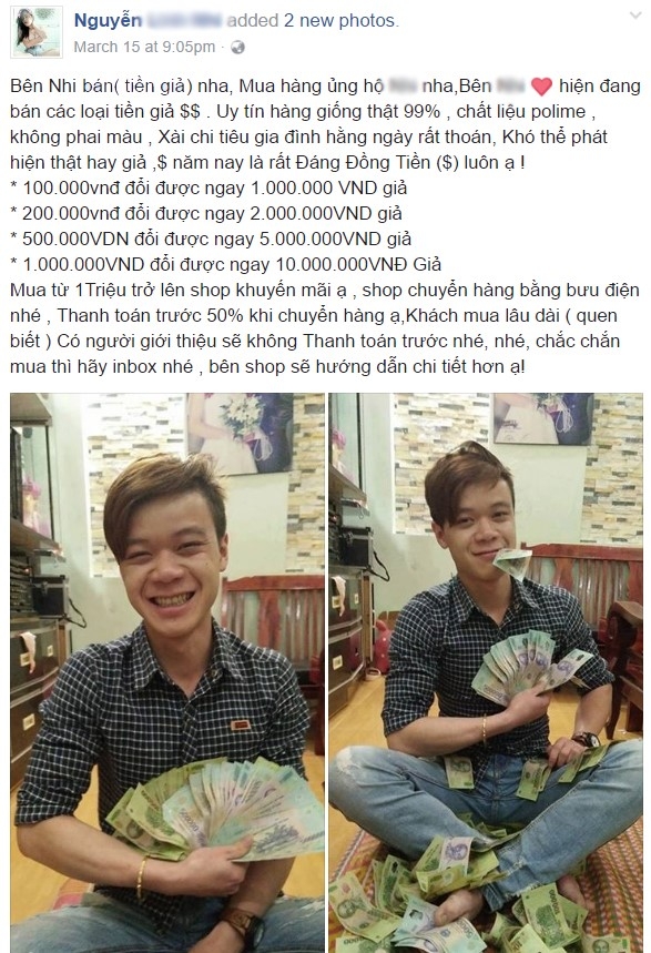 Ban tien gia cong khai tren Facebook hinh anh 2