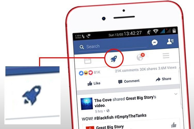 Facebook xuất hiện biểu tượng tên lửa, bạn sẽ bất ngờ khi biết ý nghĩa của nó - Ảnh 1.