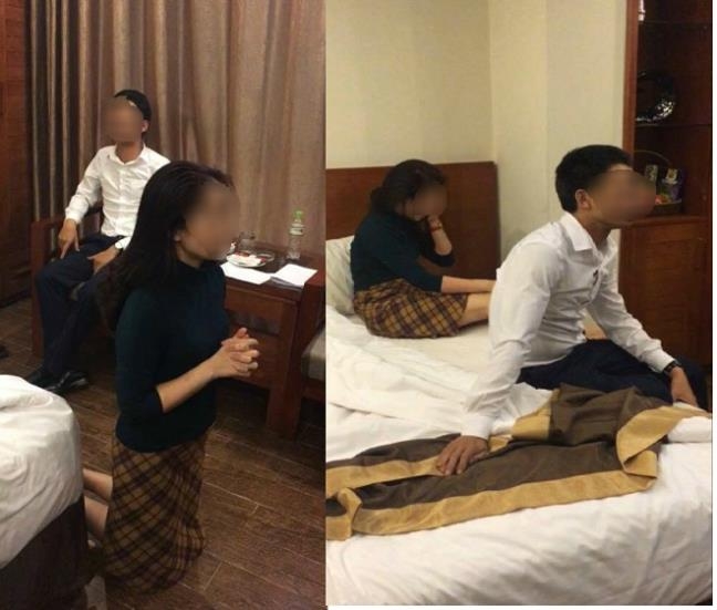 Vu bat qua tang chong khong co tien nuoi con nhung van dan bo di khach san sang: Da tam dinh chi cong tac voi co bo giang vien!