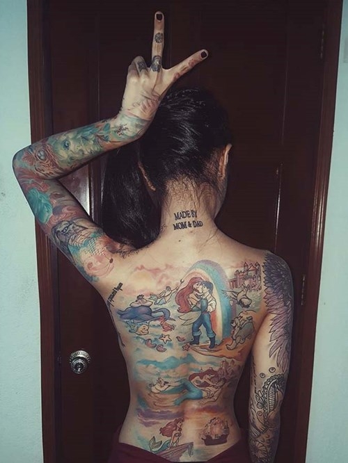 Lời giải những hot girl Việt đam mê dám xăm hình toàn thân - ảnh 7