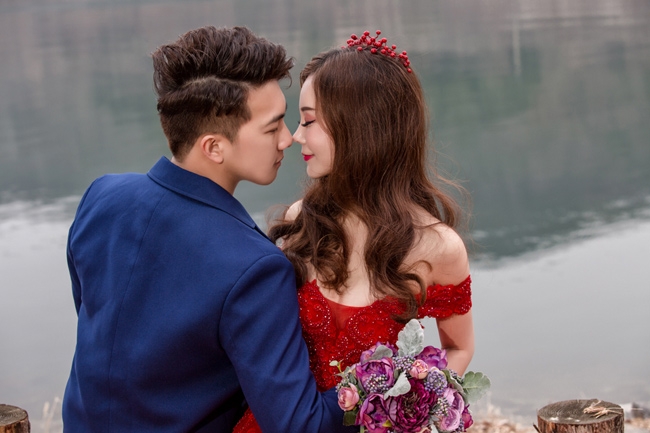 man nhan voi bo anh cuoi tai han quoc cua cap doi dep hon tranh ve - 12