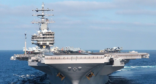  Tàu sân bay USS Ronald Reagan của Mỹ. (Ảnh: Sputnik) 