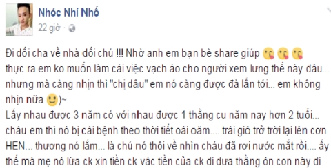 Vo bi to ngoai tinh, mang tien cua chong bao ban giai