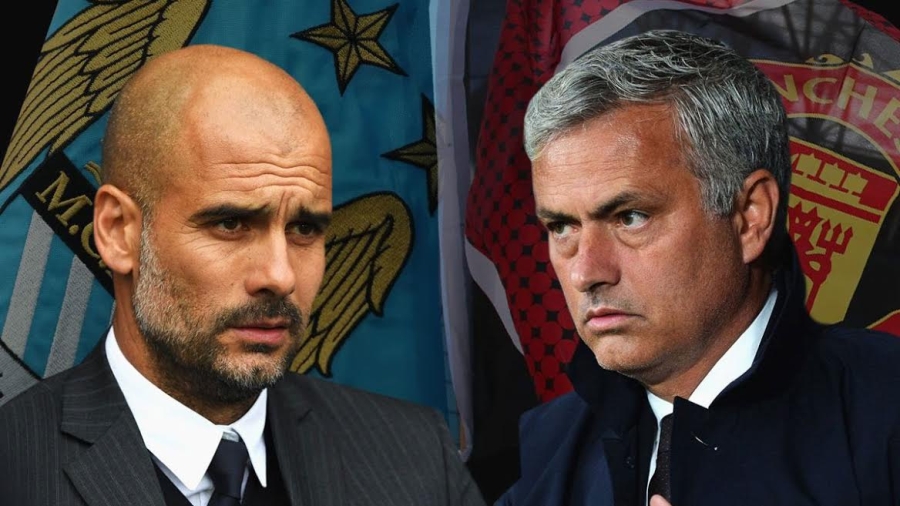 Mourinho, Pep Guardiola, MU, Man City, derby Manchester, Premier League